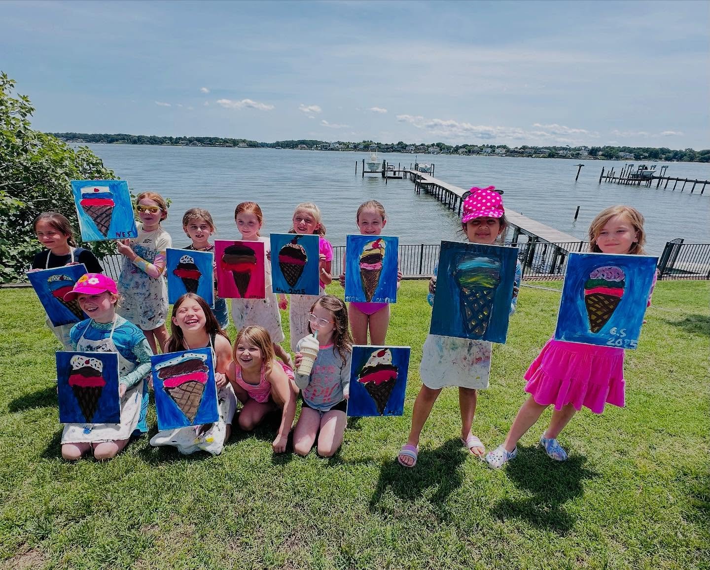 I had a blast guiding Harper and friends through painting ice cream cones for her birthday party yesterday! Made for a pretty great day at the office 🌞