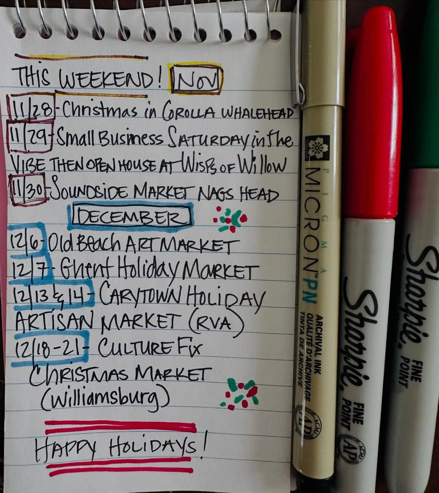Can you believe it&rsquo;s the final stretch of the year?! I&rsquo;m wrapping up November with some amazing events and gearing up for December&rsquo;s last markets. I want to take a moment to thank each and every one of you for your support 🙏🏻 - wh