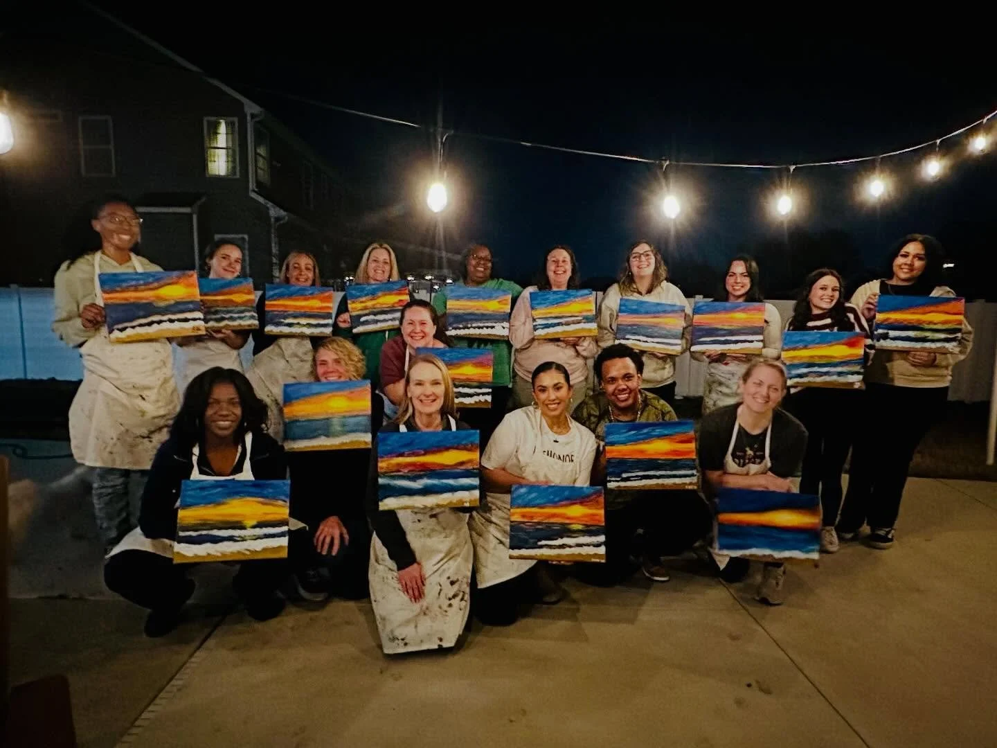 Such a great time! Loved taking this group through the sunrise painting experience. And it was fantastic that it was a meetup of neighbors and friends just because. What a wonderful group and aren&rsquo;t those paintings lovely?!

#Sunrise, #BeachPai