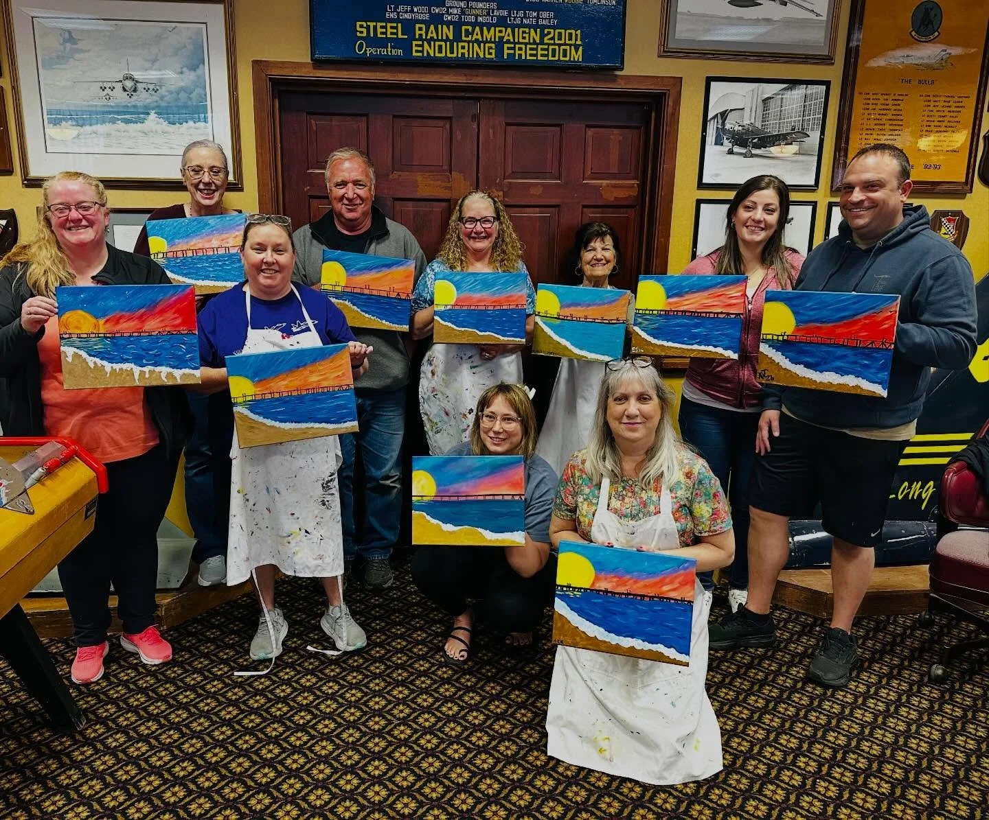This painting never gets old 🎨✨ It was my second paint party design ever, and 14 years later it&rsquo;s still going strong!

Last night&rsquo;s Paint &amp; Sip at @nasoceana my painters brought their A game and didn&rsquo;t disappoint. I love seeing