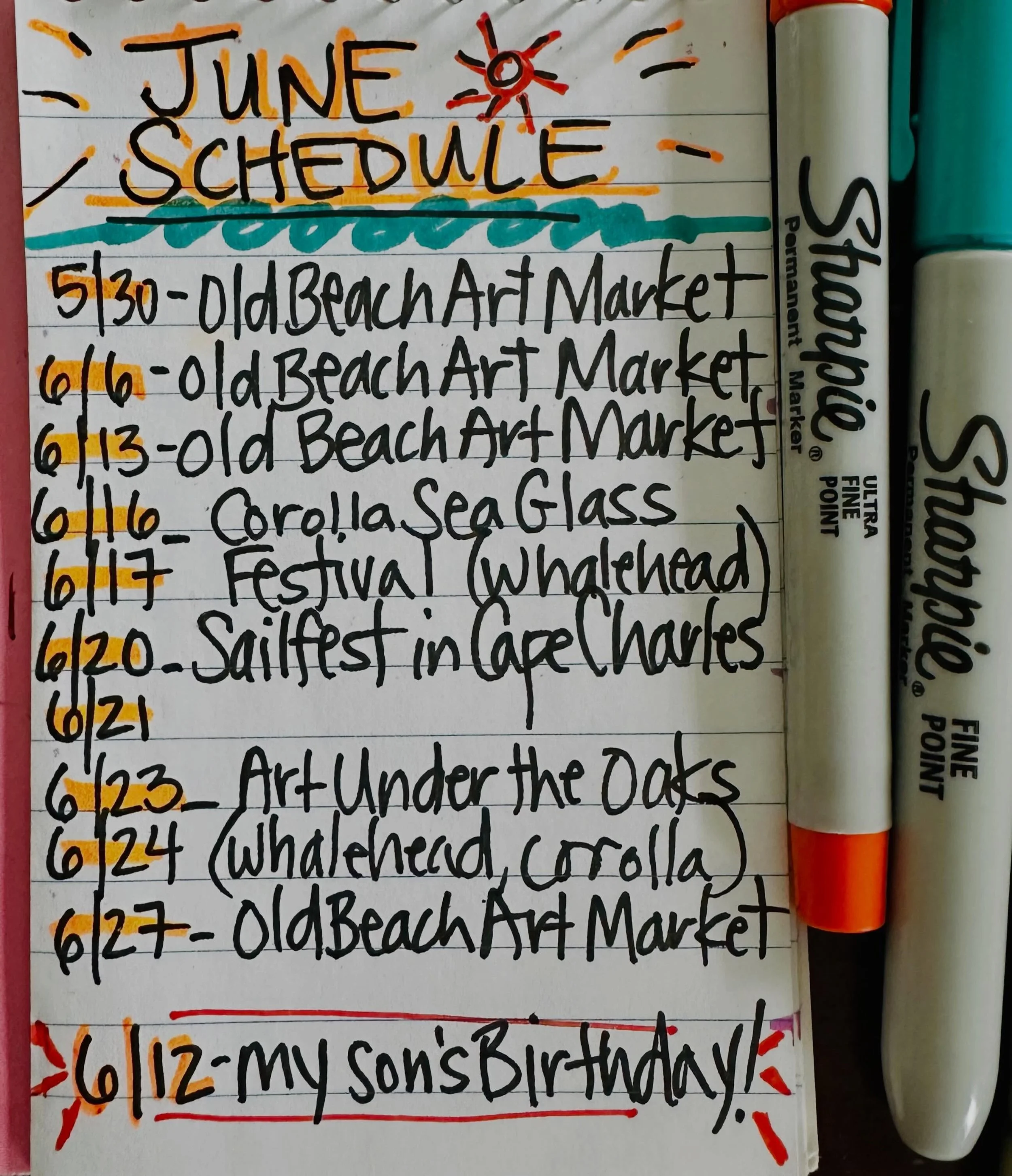 June schedule ✔️
Slow start to this dreary day over here. I&rsquo;m definitely disappointed that @soundsidemarket was canceled today, but who wants to set up in a thunderstorm?!

I&rsquo;m incredibly grateful for everyone who came out yesterday to su