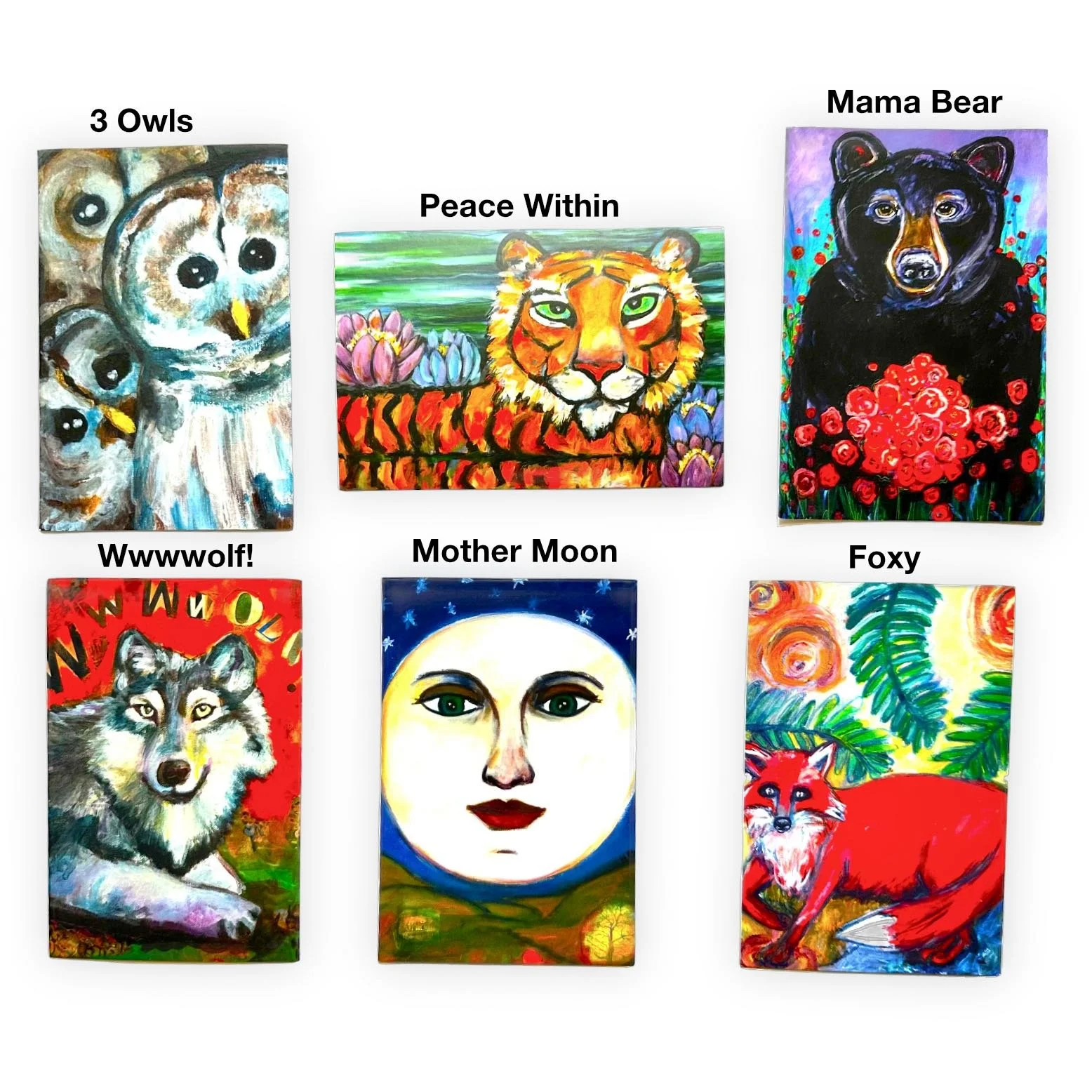 Custom postcards laid on white table