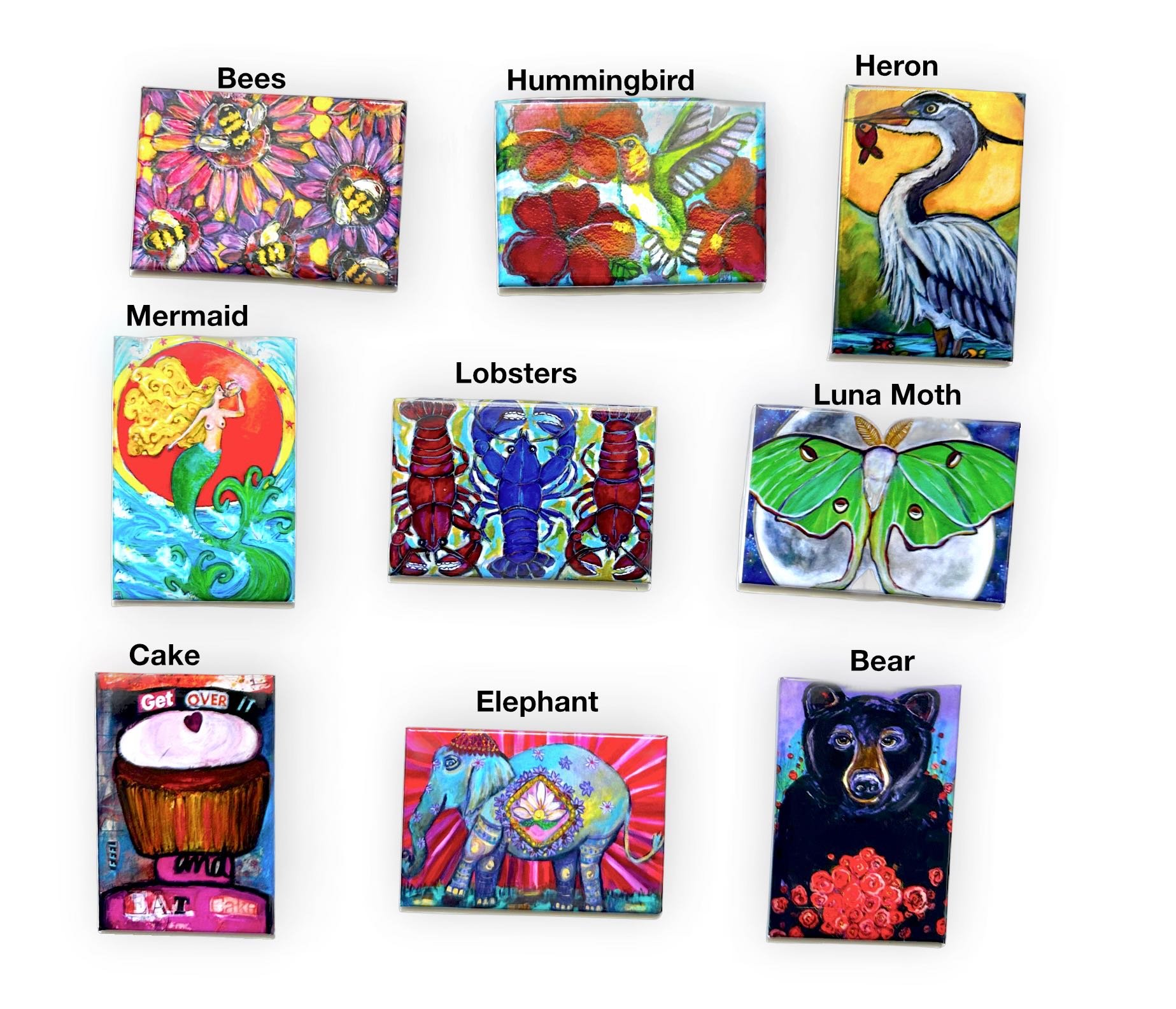 Colorful refigerator magnets