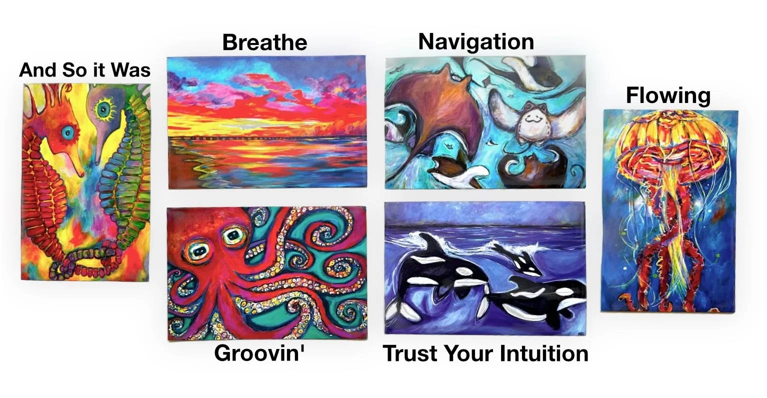 Colorful postcards
