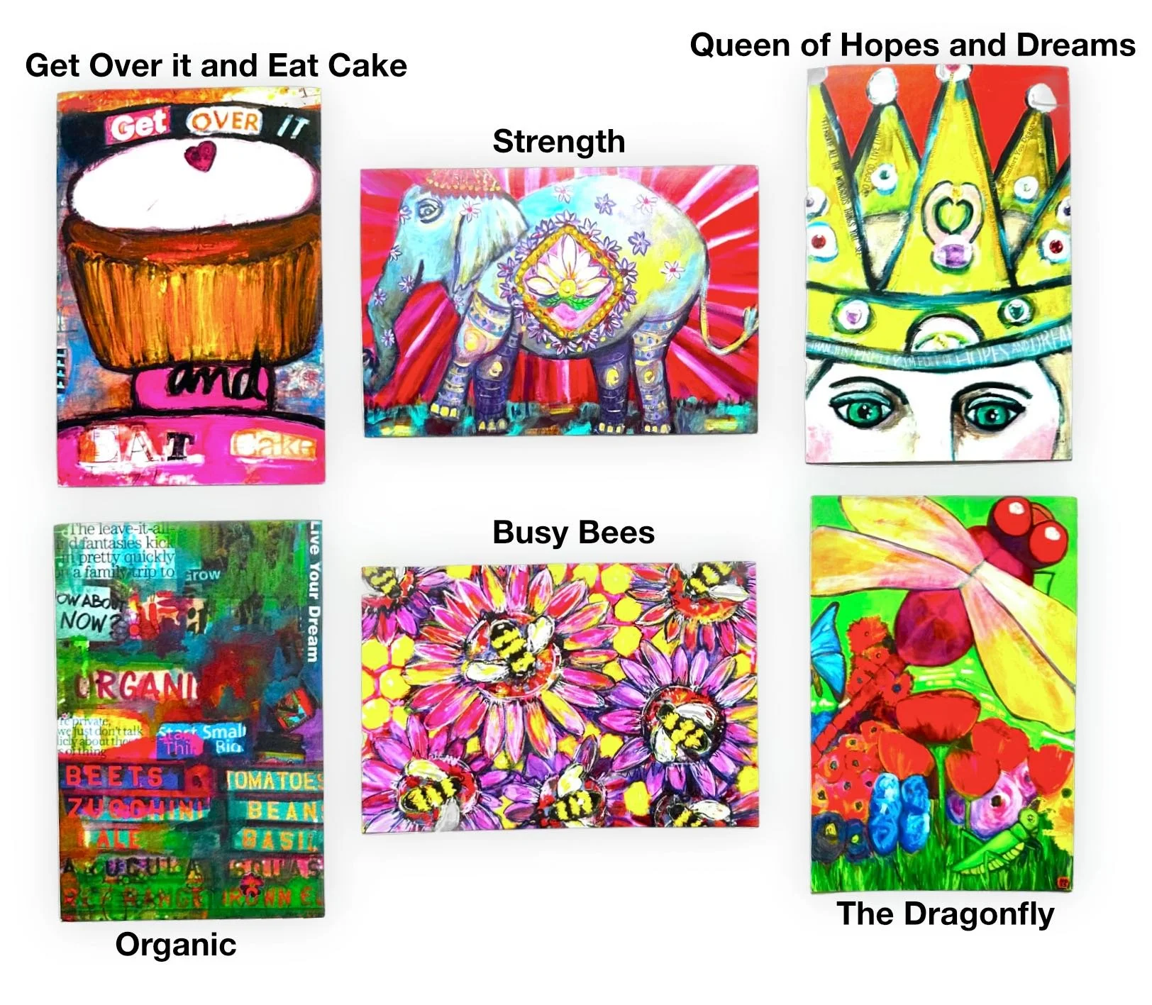 Colorful postcards by Virginia Beach artist, Heather Donis Designs