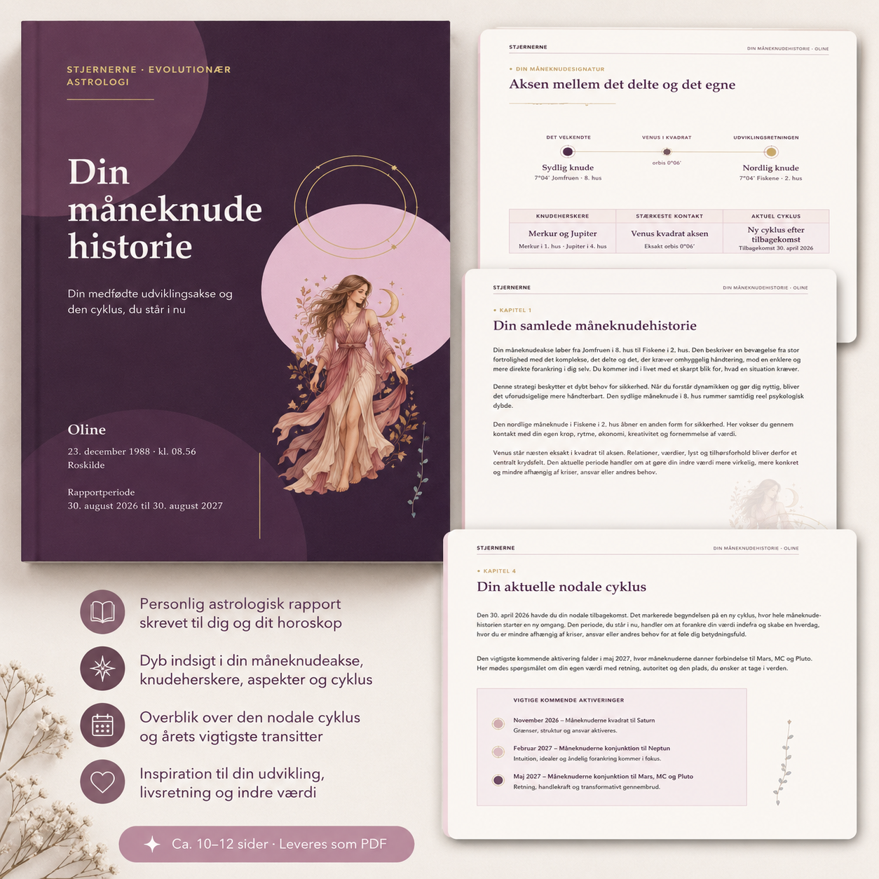 Din Måneknudehistorie (på dansk) 11+ sider.