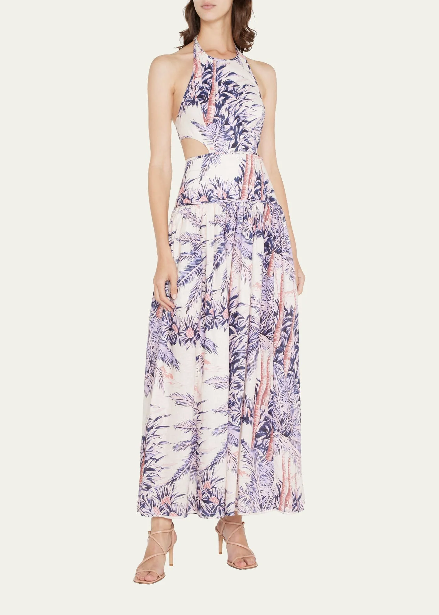 ZIMMERMANN Cira Halter Cut-Out Maxi Dress