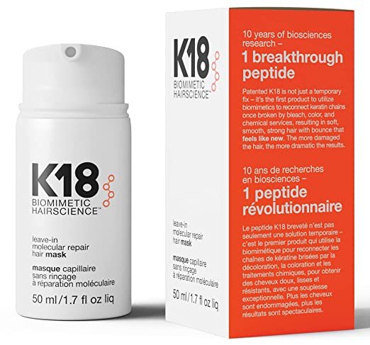 K18 Leave-In Repair Hair Mask Treatment to Repair Dry or Damaged Hair