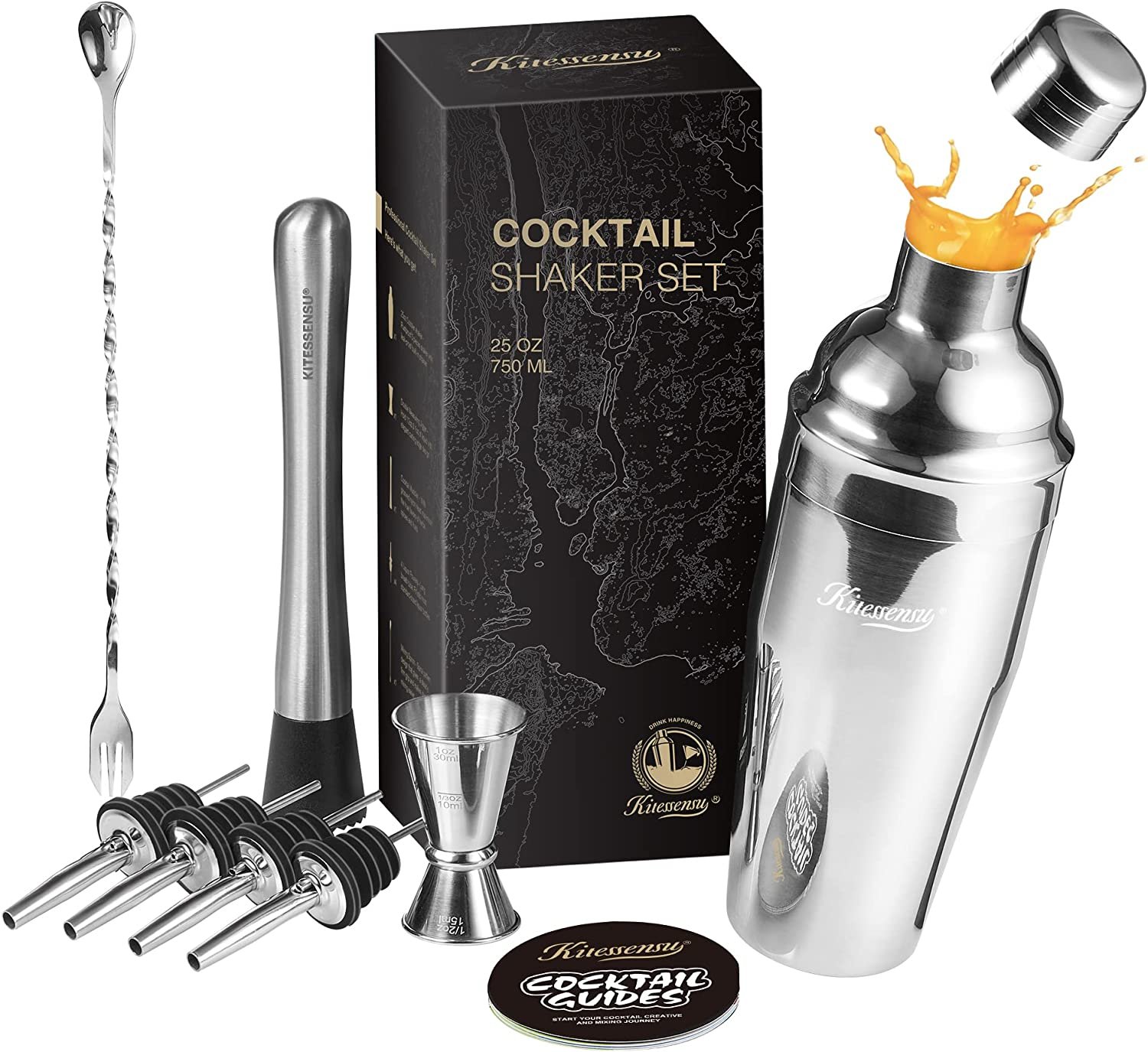  Cocktail Shaker Set | KITESSENSU Drink Mixer 
