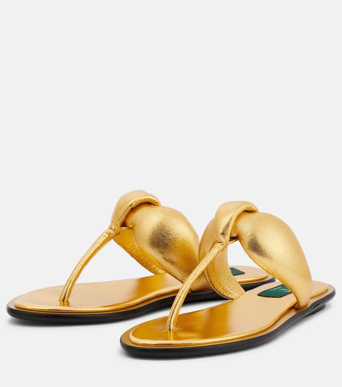 PUCCI Metallic leather thong sandals