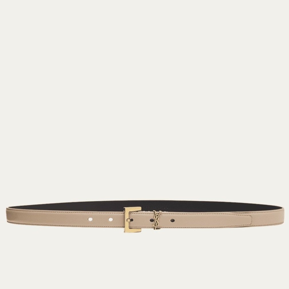 YSL Monogram Leather Belt