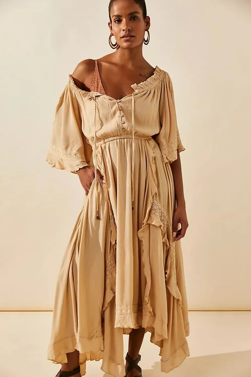 chartreuse dress maxi Sunspell Chartreuse Strapless Maxi Dress - L Size - Women's Dresses