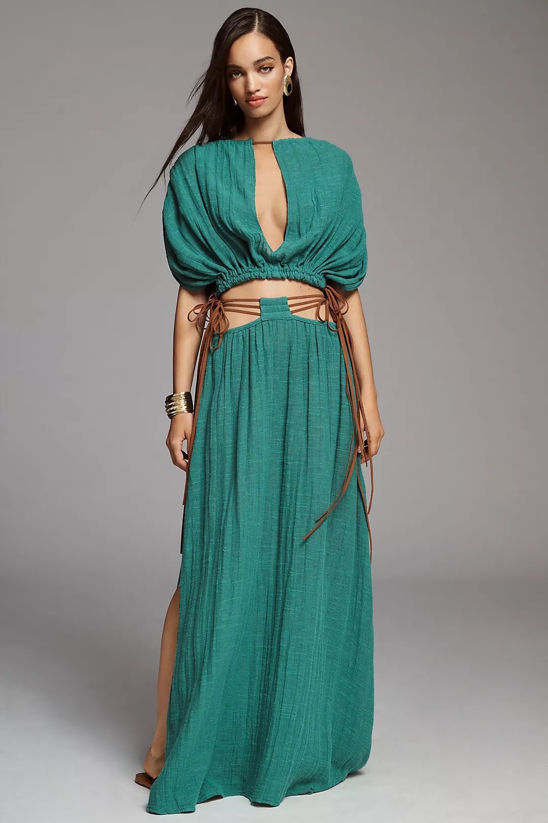 LACE The Label Tie-Waist Maxi Skirt