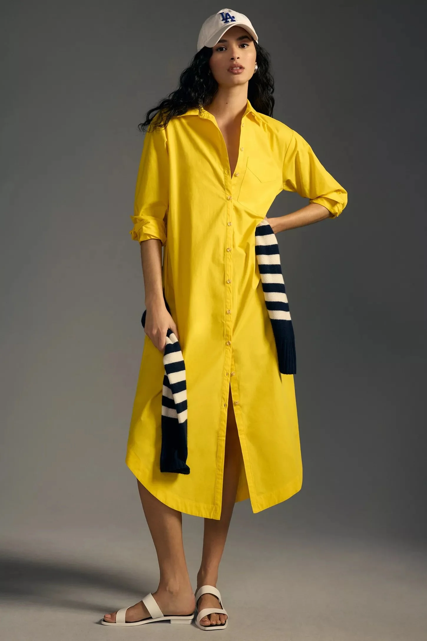 The Soren Long-Sleeve Shirt Dress by Maeve