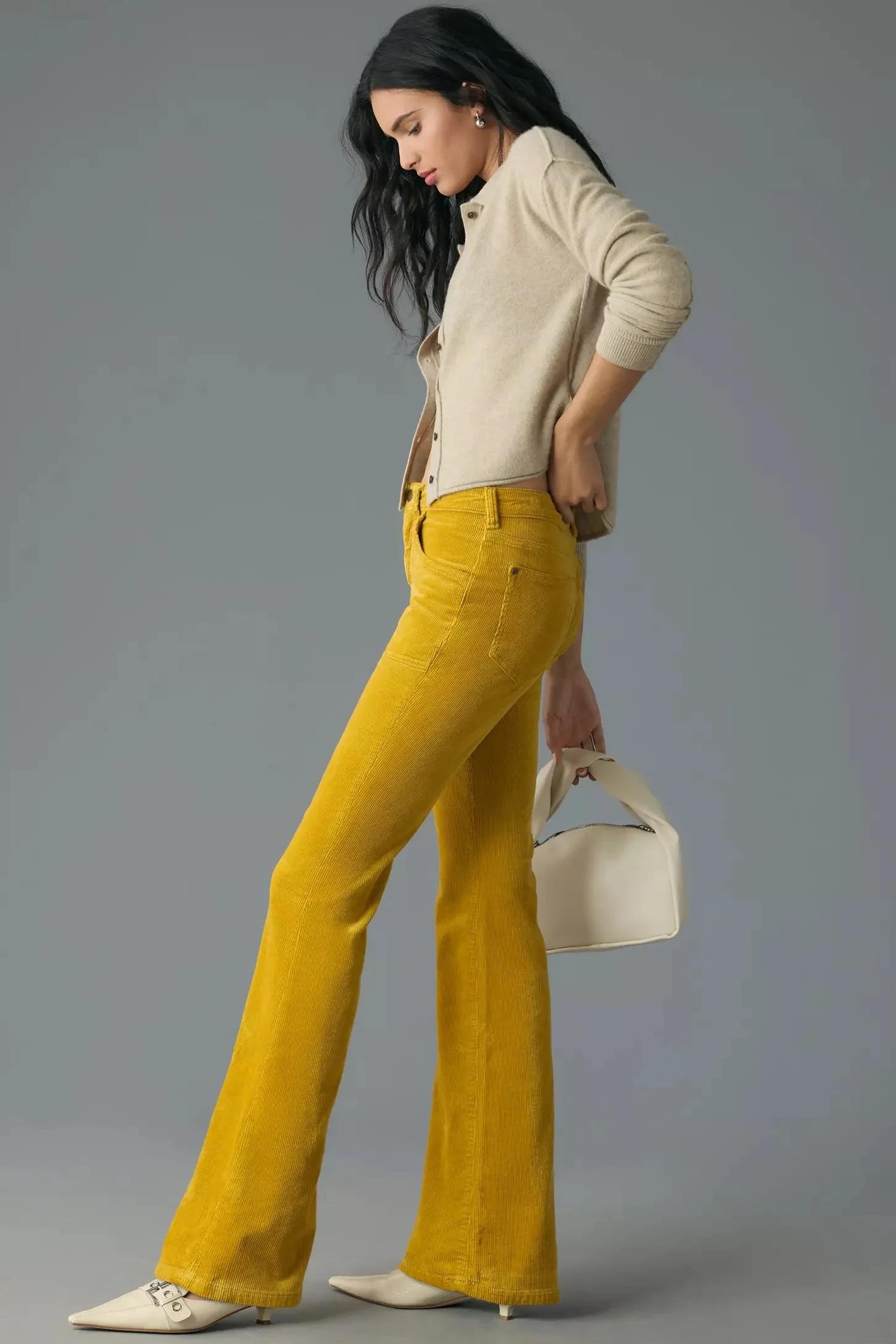 The Icon Low-Rise Corduroy Chop Pocket Flare Jeans