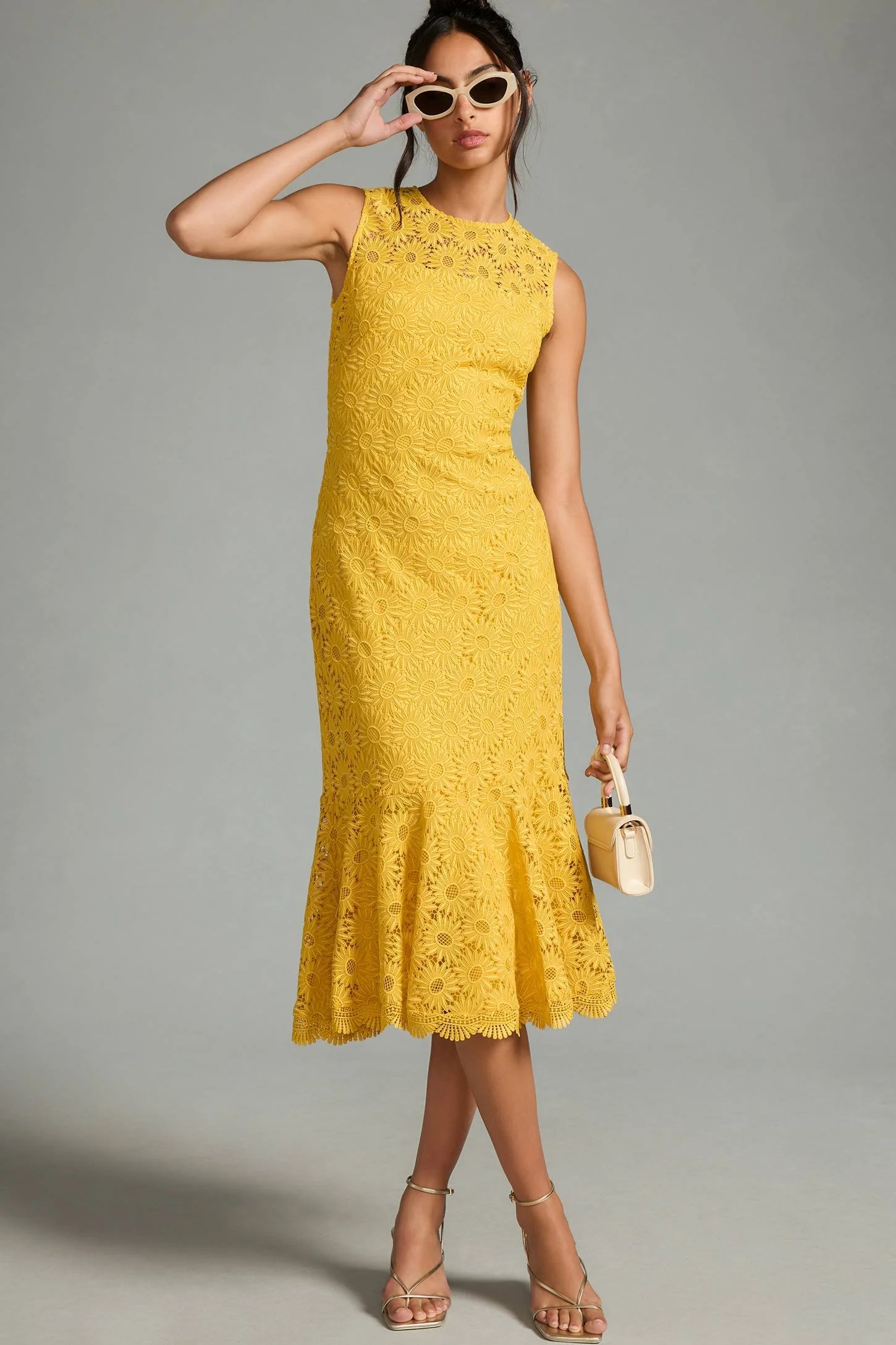 Shoshanna Shawna Sleeveless Lace Dress