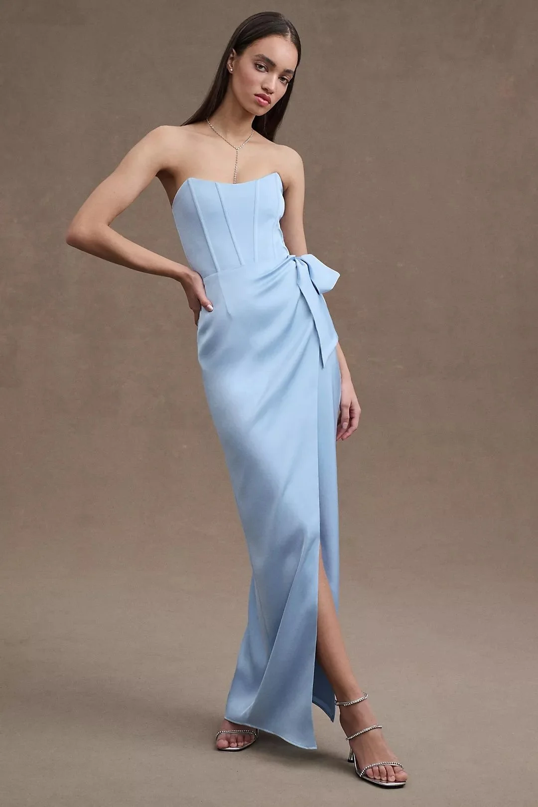 June Corset Front-Slit Gown