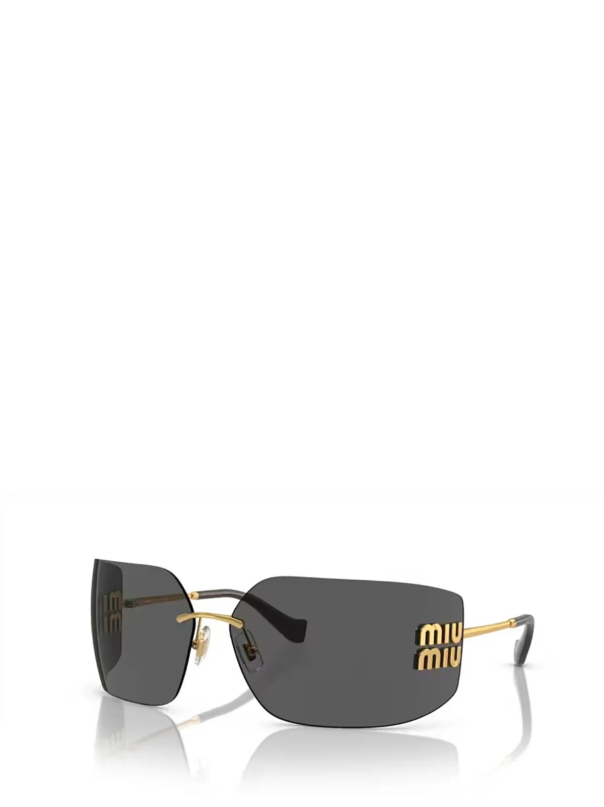 Miu Miu Eyewear Logo-Plaque Oversize-Frameless Sunglasses