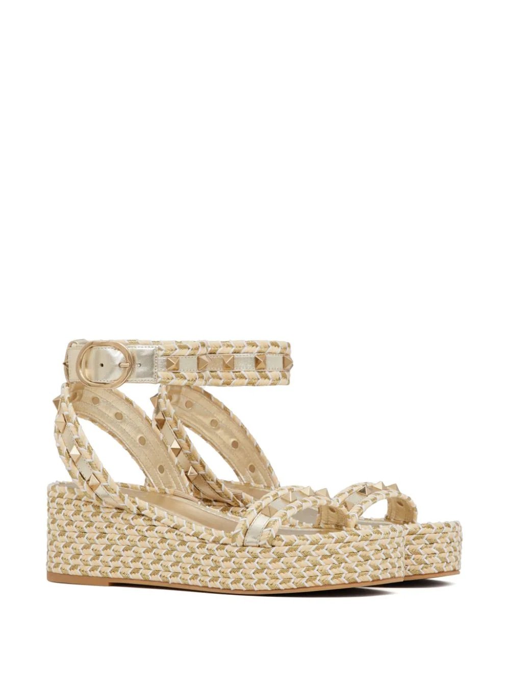 Rockstud 45mm woven sandals