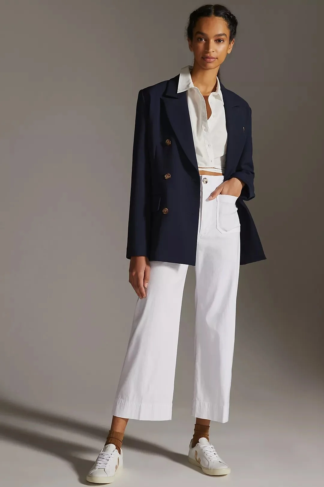 The Colette Cropped Wide-Leg Pants by Maeve