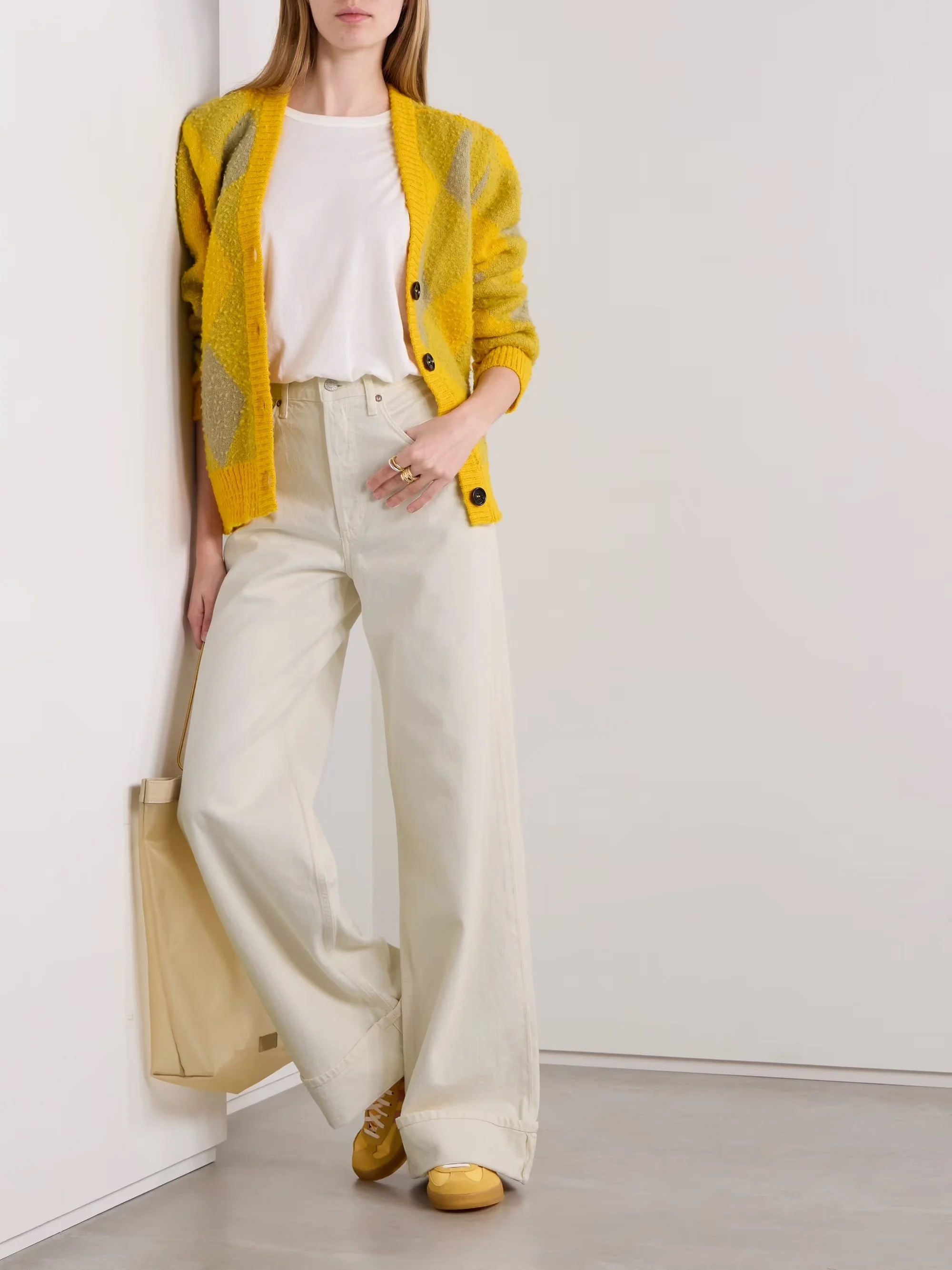 Dame high-rise wide-leg jeans