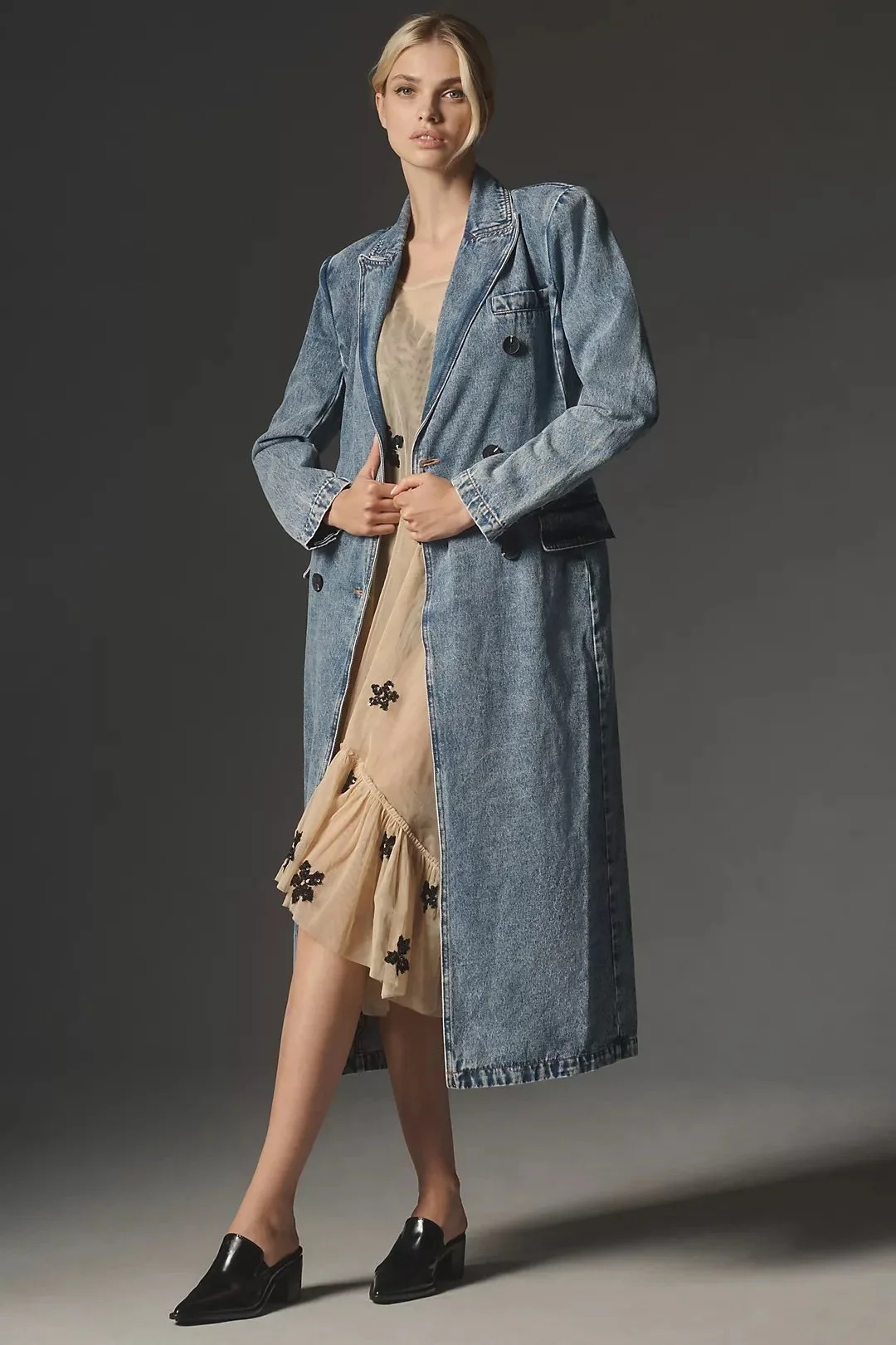 Denim Trench Coat