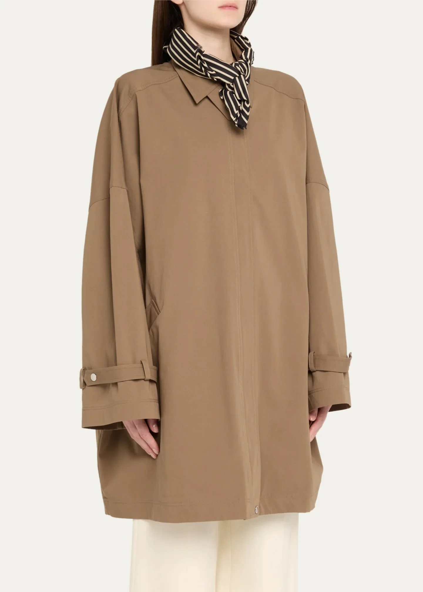 Centered Monogram Silk Square Scarf
