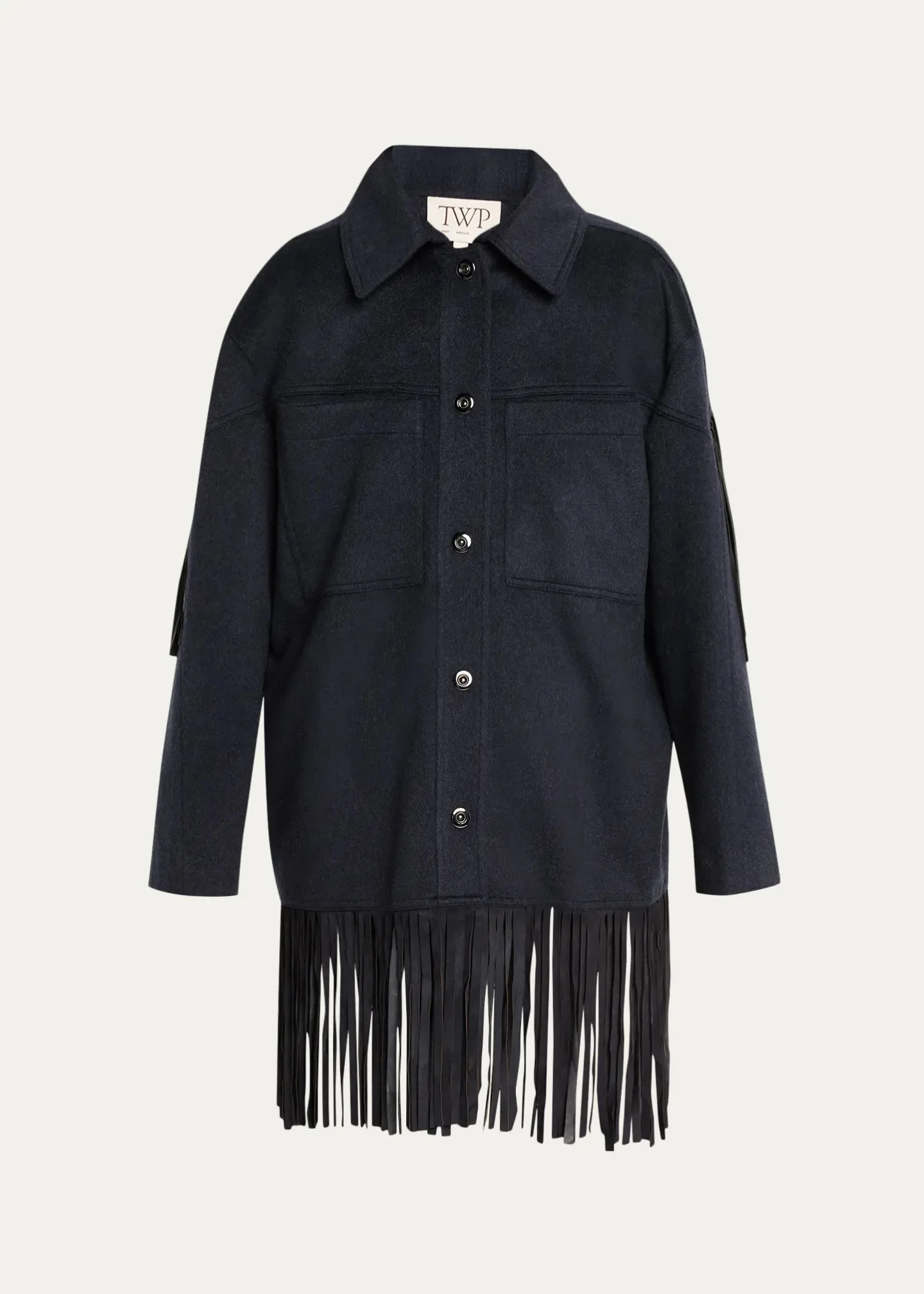 Midnight Cowboy Fringe-Trim Cashmere Jacket