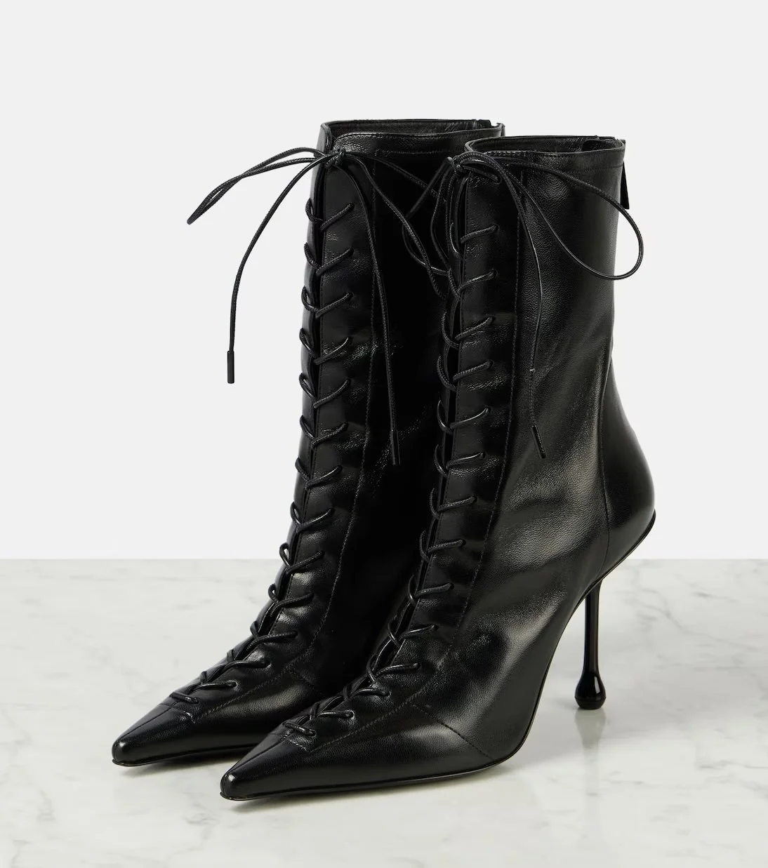 Scarlett 95 leather lace-up boots