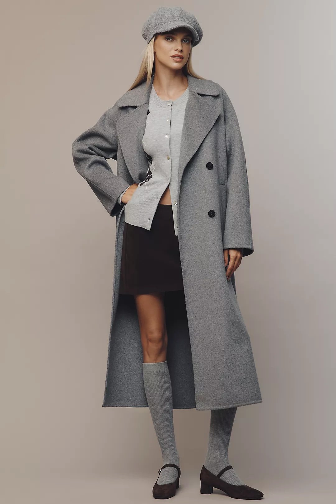 By Anthropologie Double-Faced Wool Blend Coat