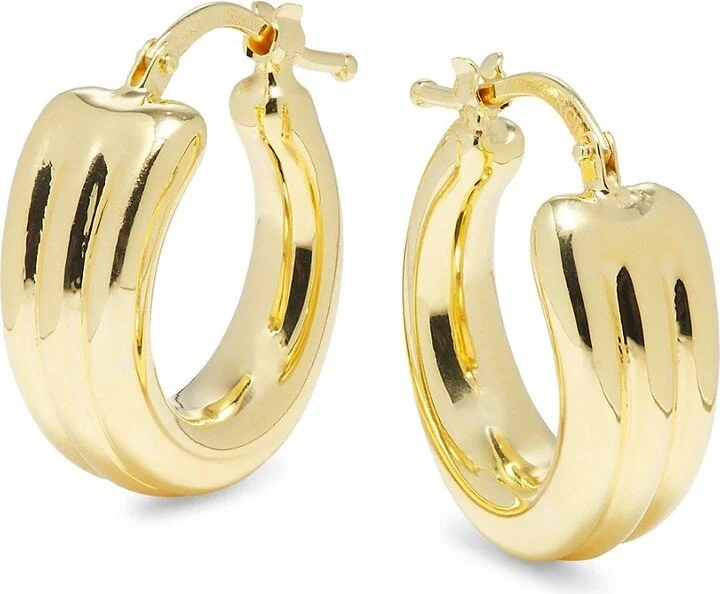 Saks Fifth Avenue Made in Italy 14K Yellow Gold Hoop Earrings
