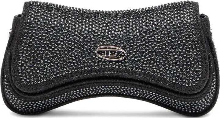 Crystal-Embellished Clutch Bag