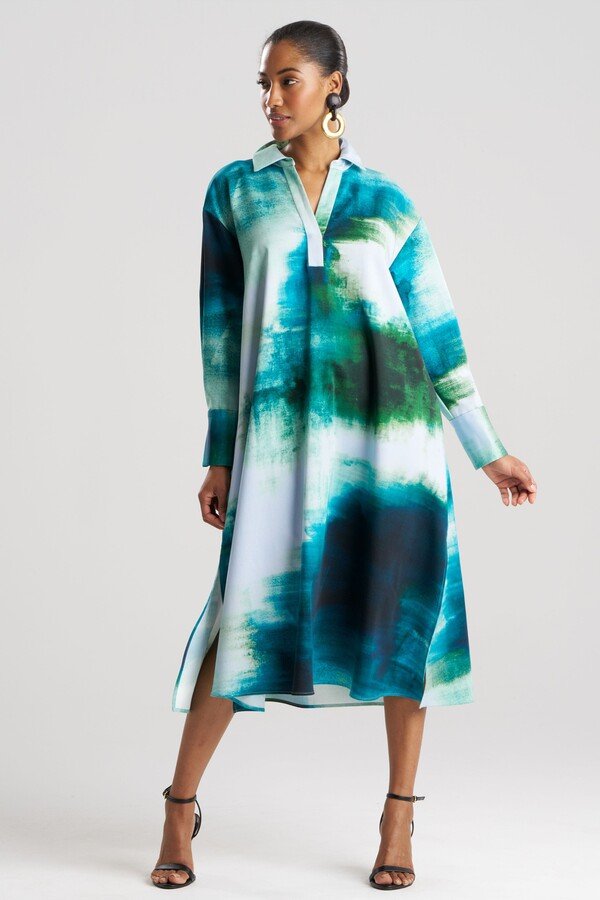 Hisui Cotton Chino Oversized Shirt Dress
