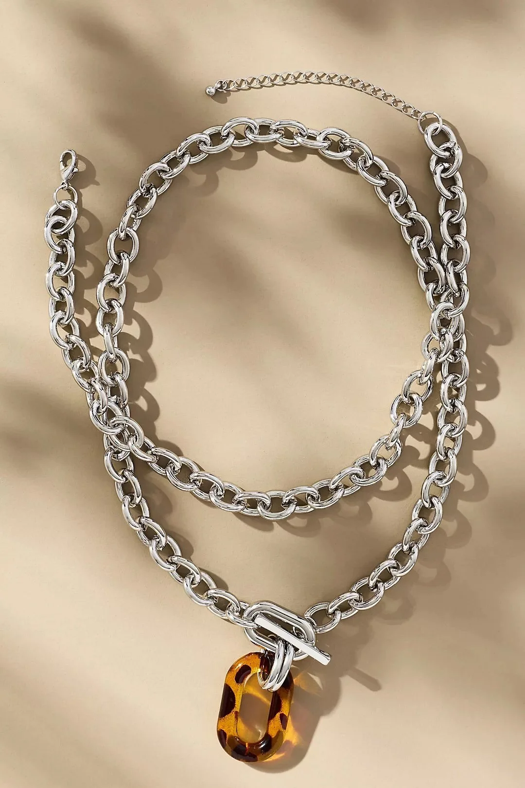 Layered Link Pendant Necklaces, Set of 2