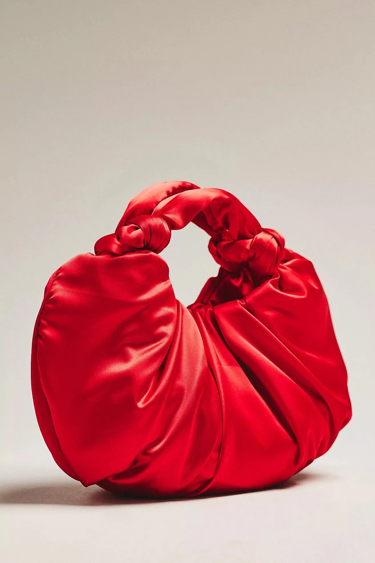 Slouchy Satin Knotted Bag