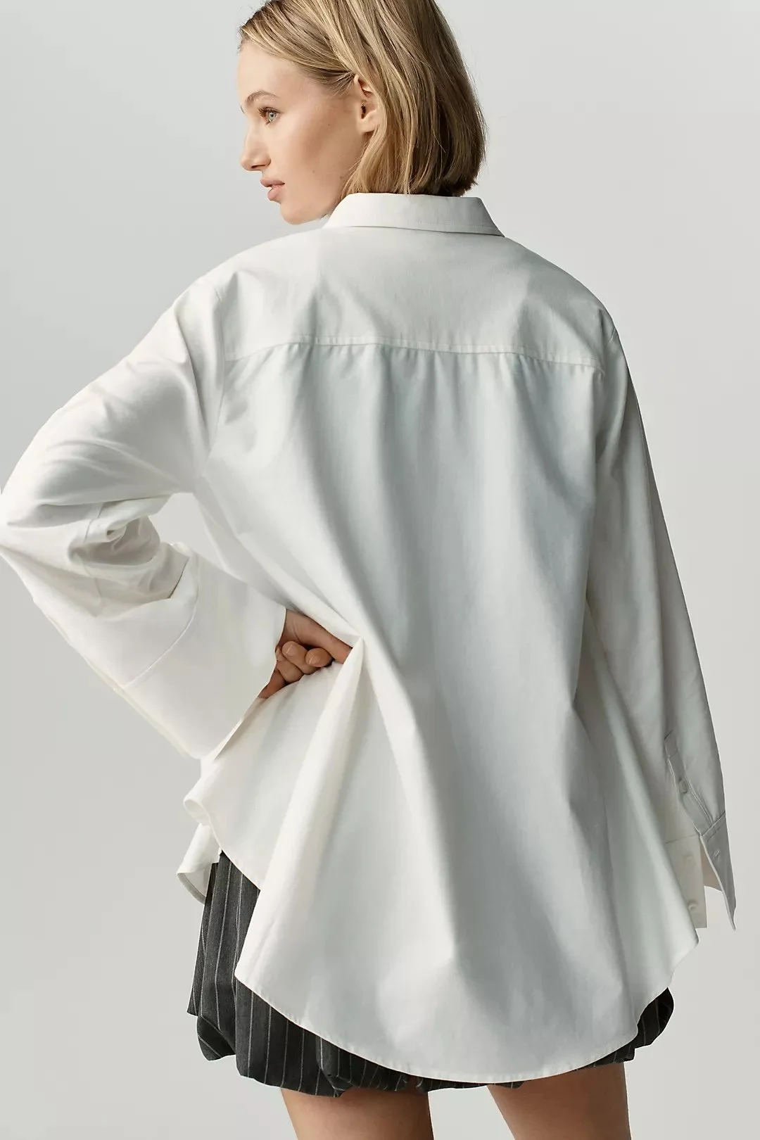 Long-Sleeve Oversized Buttondown Shirt