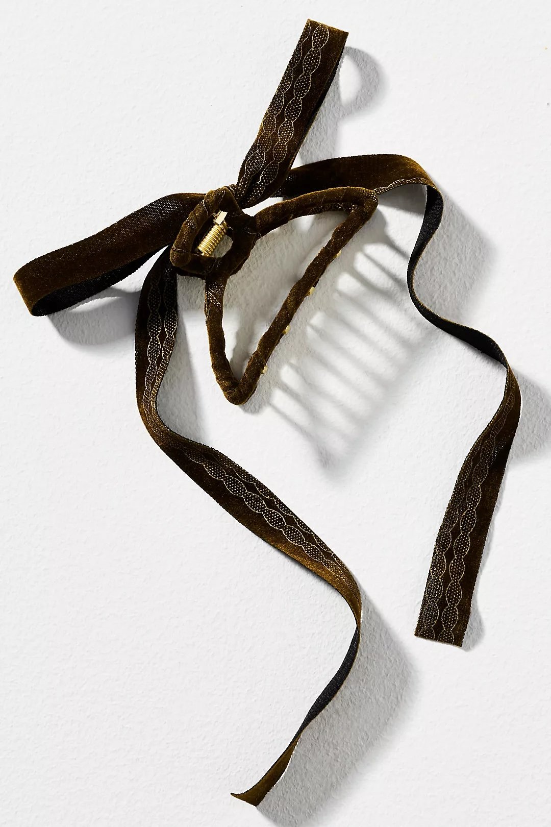 Velvet Bow Hair Claw Clip