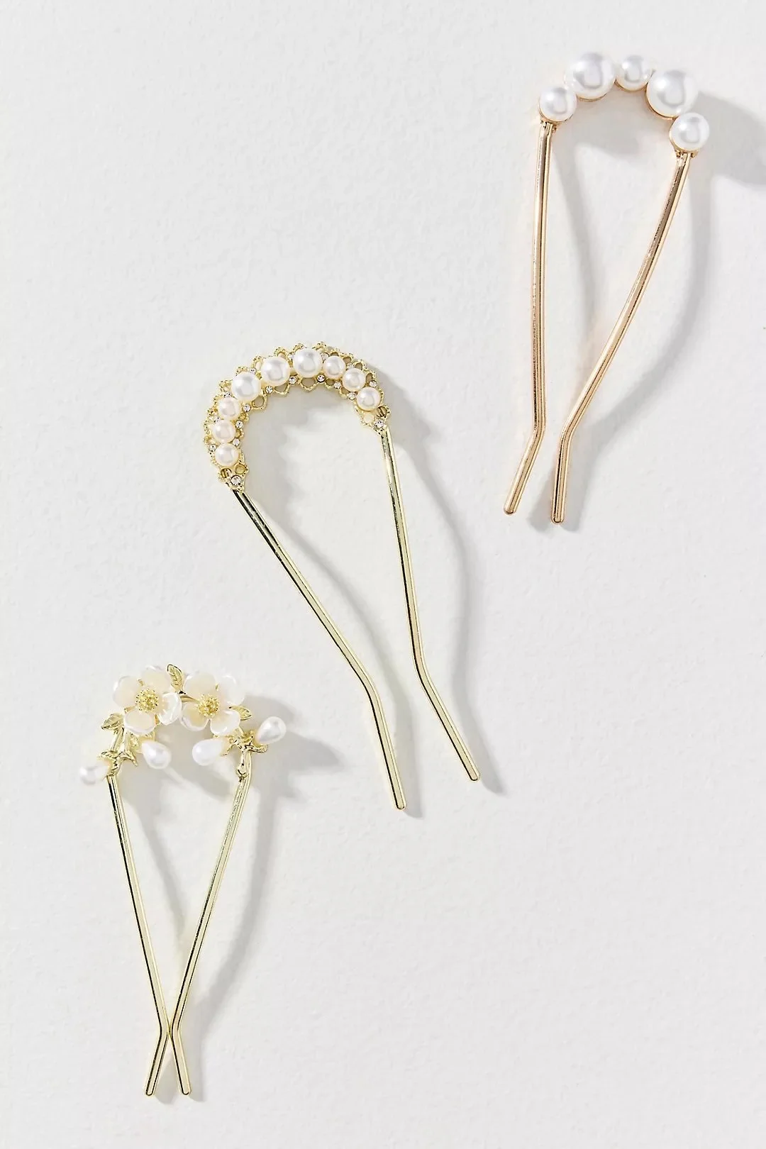 Pearl Hair Pins, Set of 3