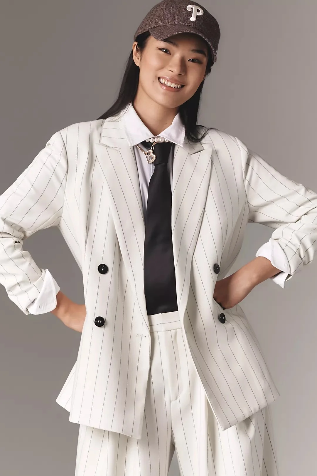 The Rue Oversized Double Breasted Blazer Jacket