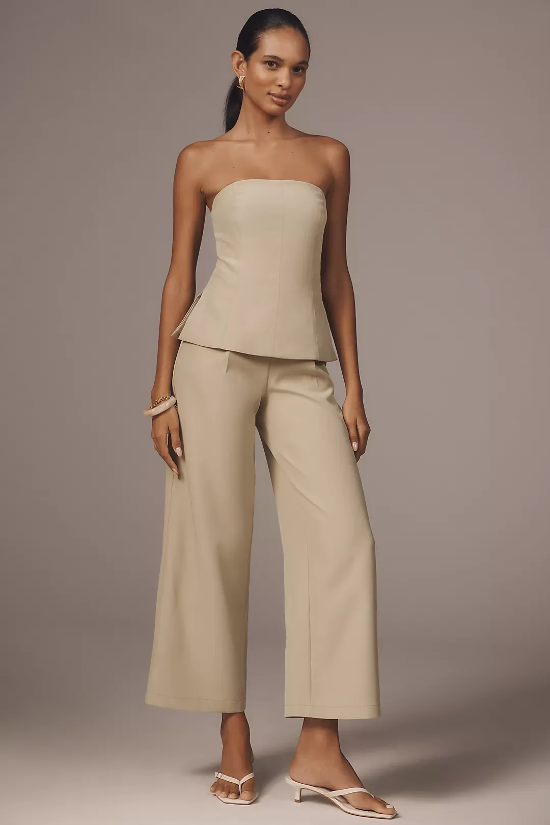 Petite Strapless Tailored Jumpsuit