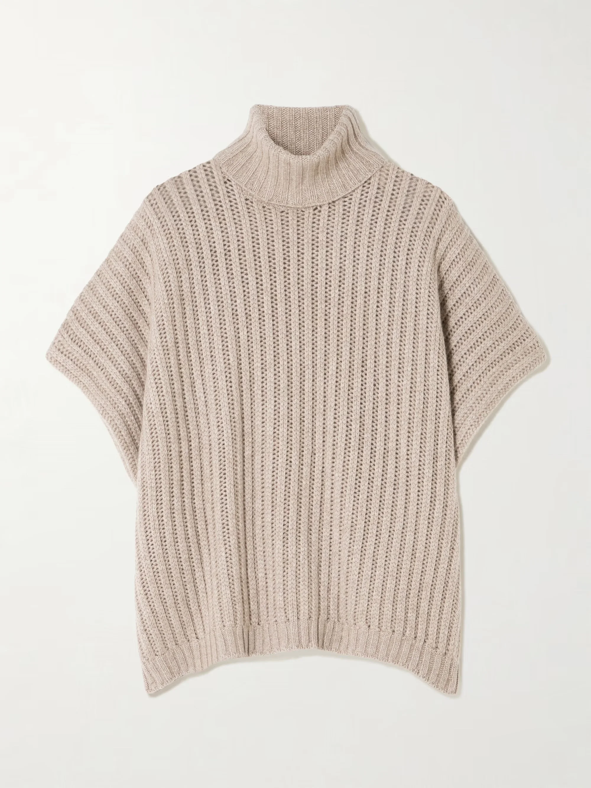 Brunello Cucinelli - Ribbed Cashmere Turtleneck Sweater - Brown