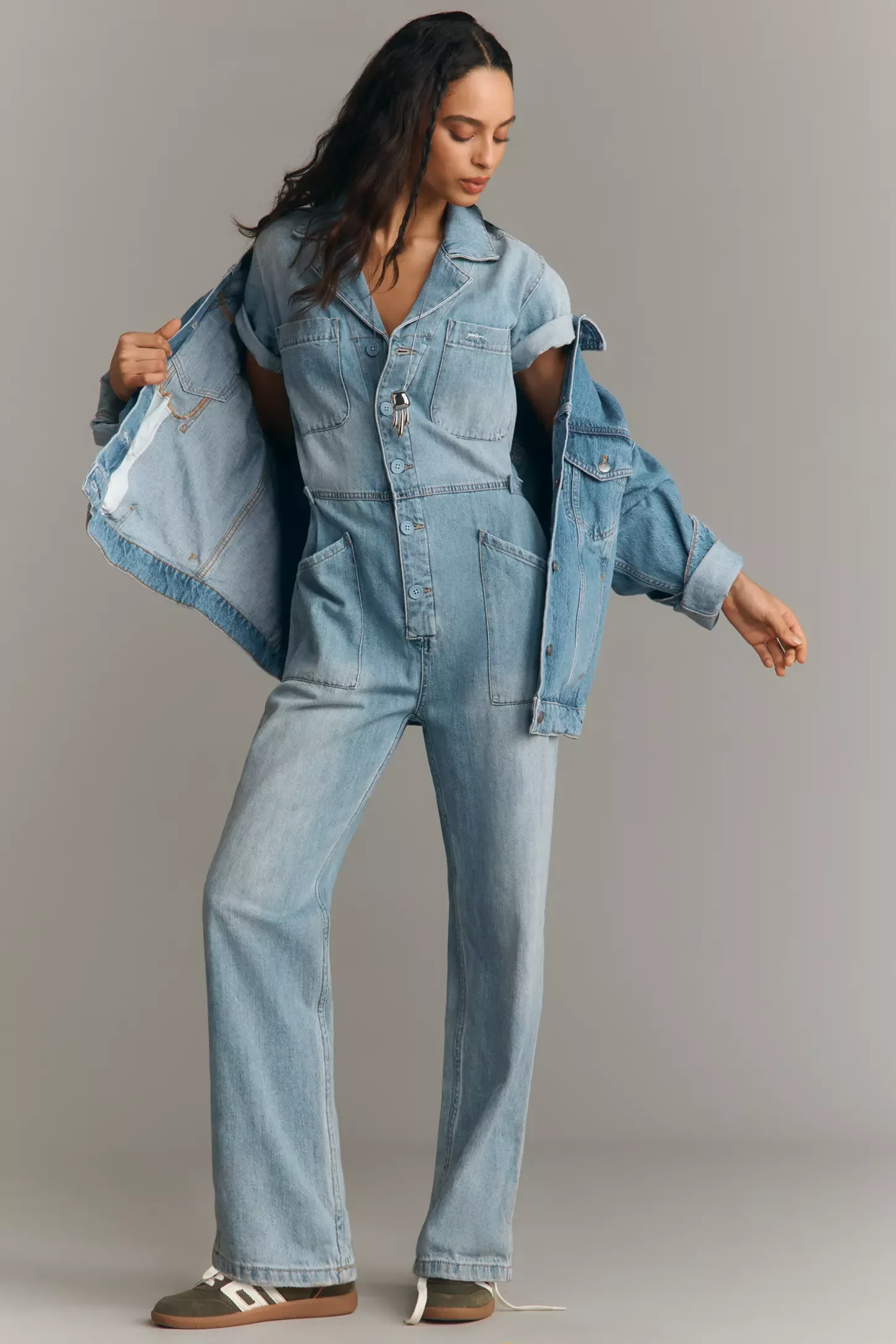 Grover Denim Short Sleeve Field Jumpsuit