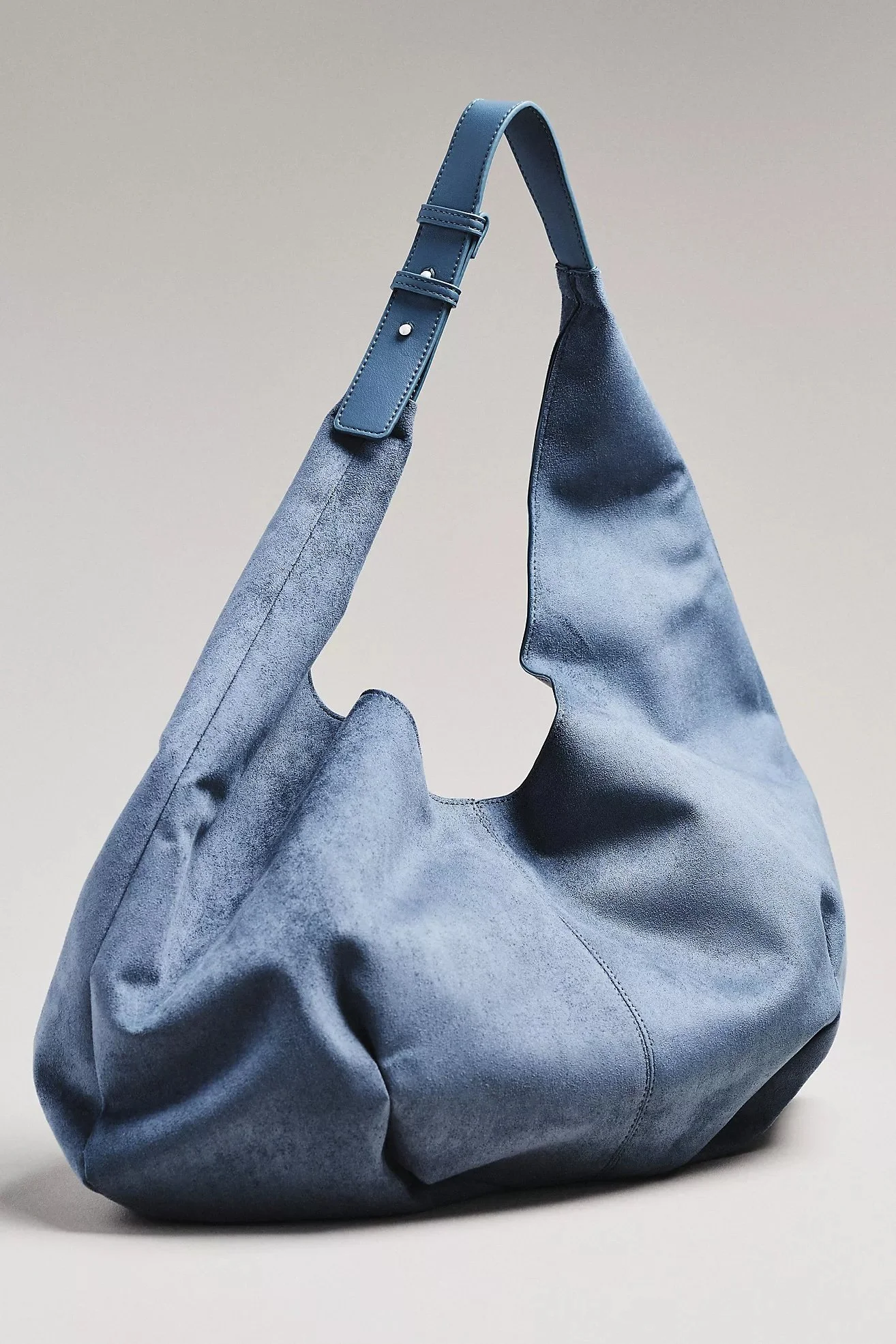 Large Faux-Suede Slouchy Tote