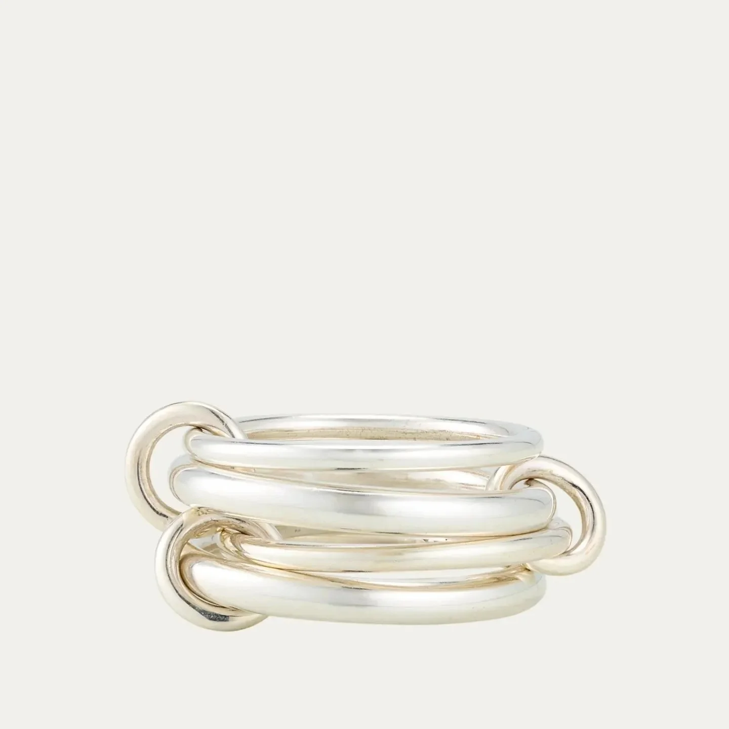 Cici Silver Petite Four Link Ring