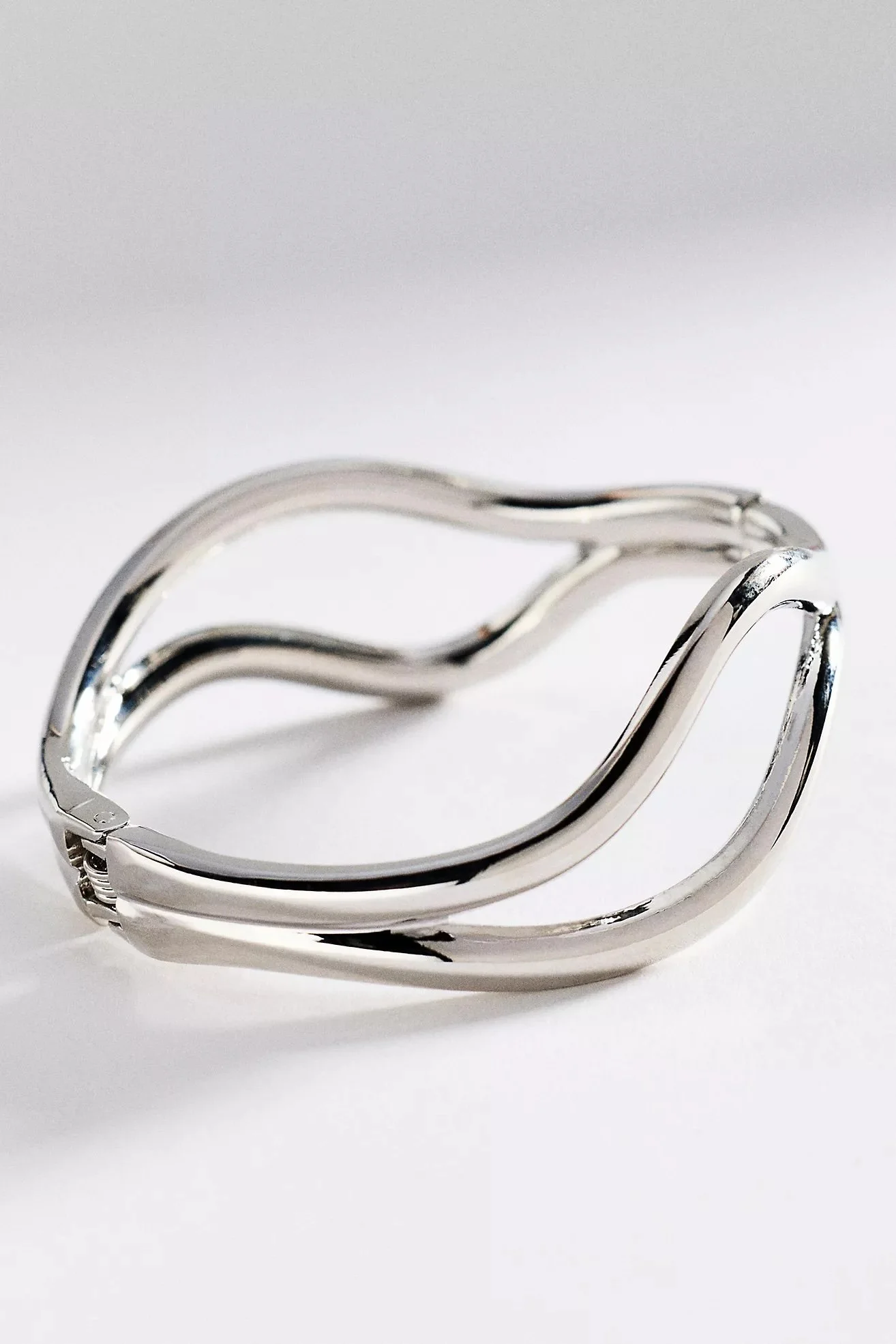 Sculptural Hinged Bangle Bracelet