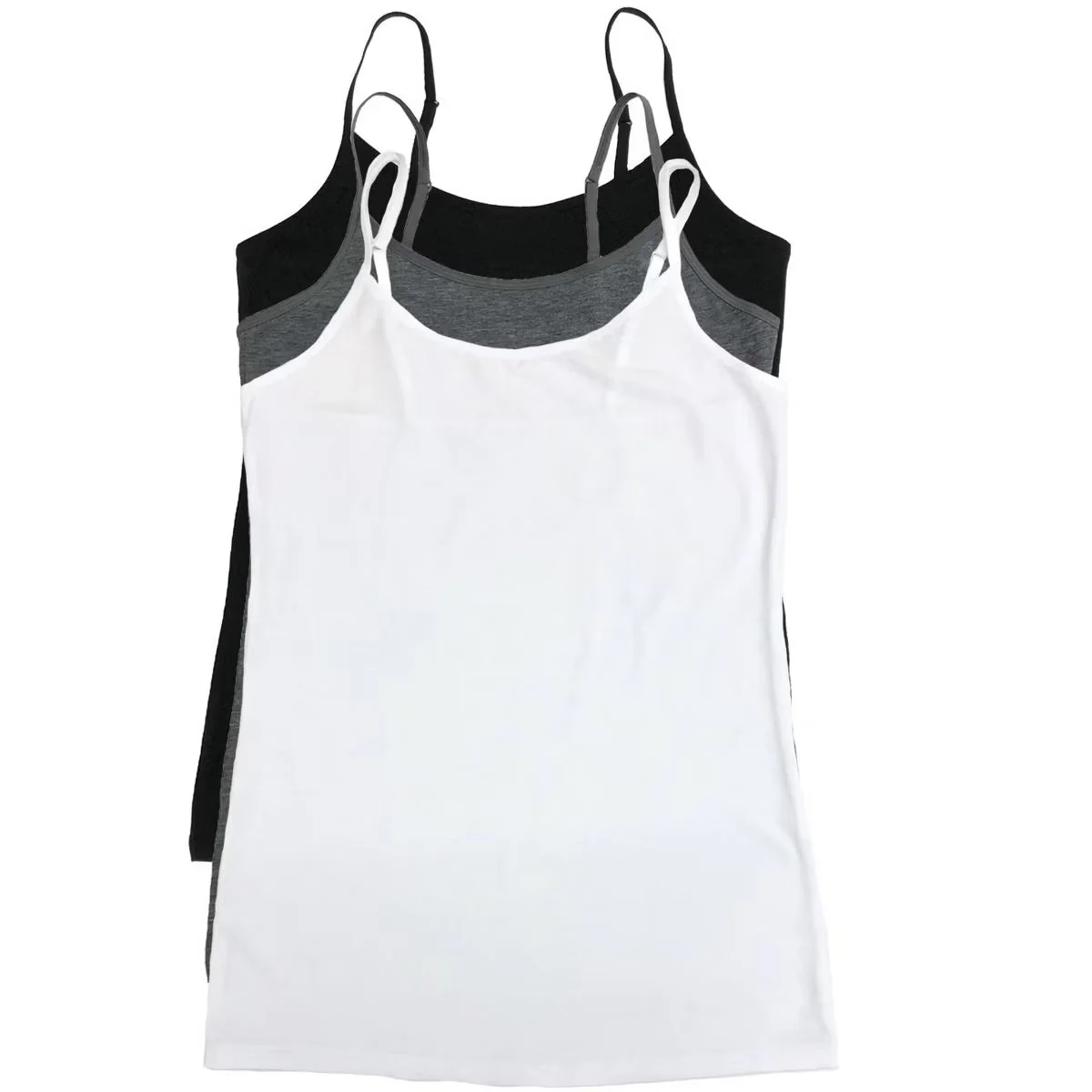 Felina Womens Cotton Modal Camisole, Adjustable Cotton Tank Top 3-Pack