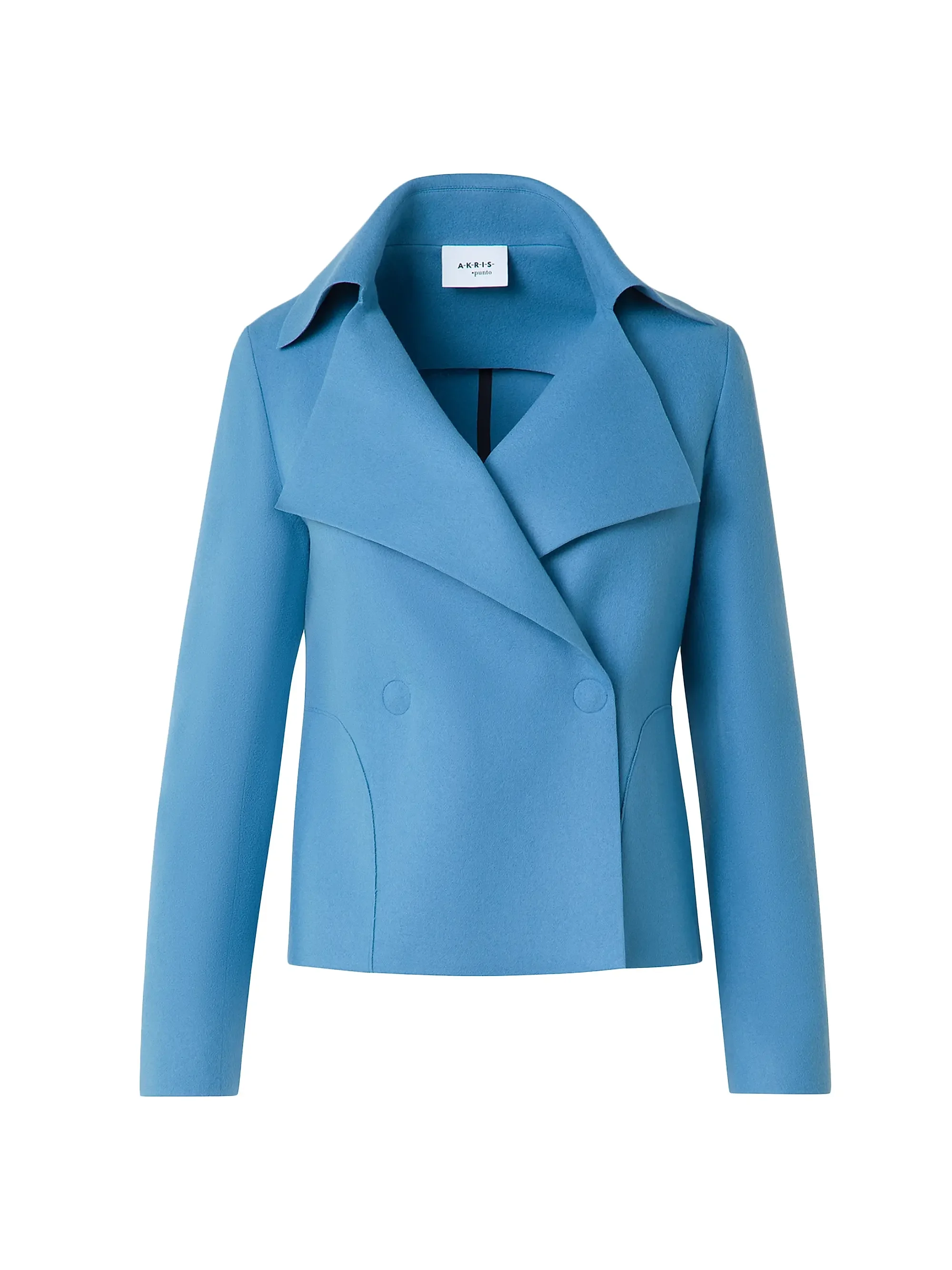 Women's Notch Collar Jacket - Medium Blue