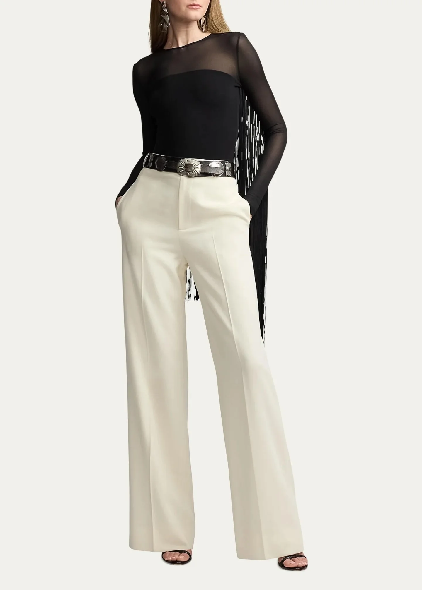 Modern Wool Wide-Leg Trousers
