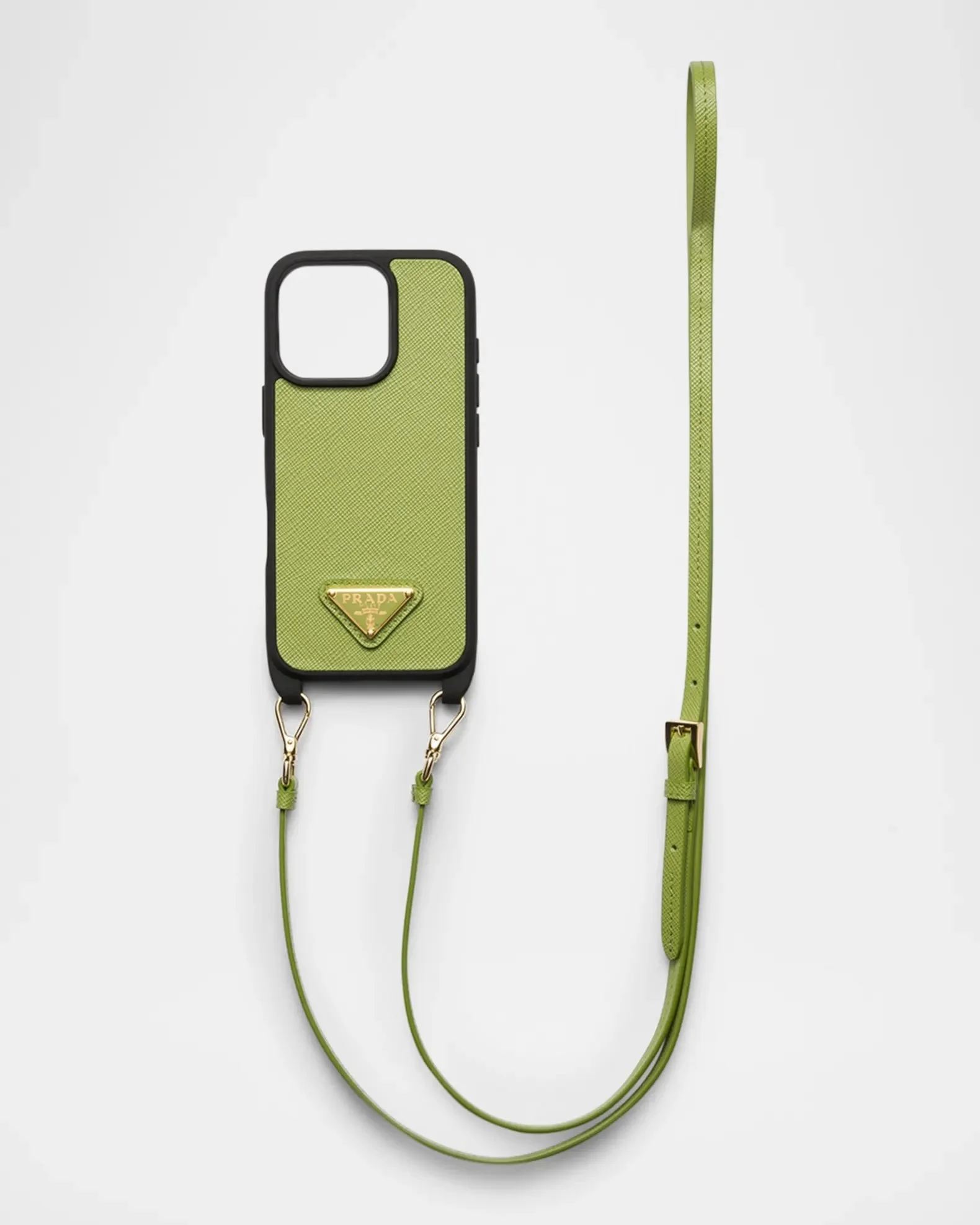 Saffiano Leather Case For iPhone 16 Pro - Green