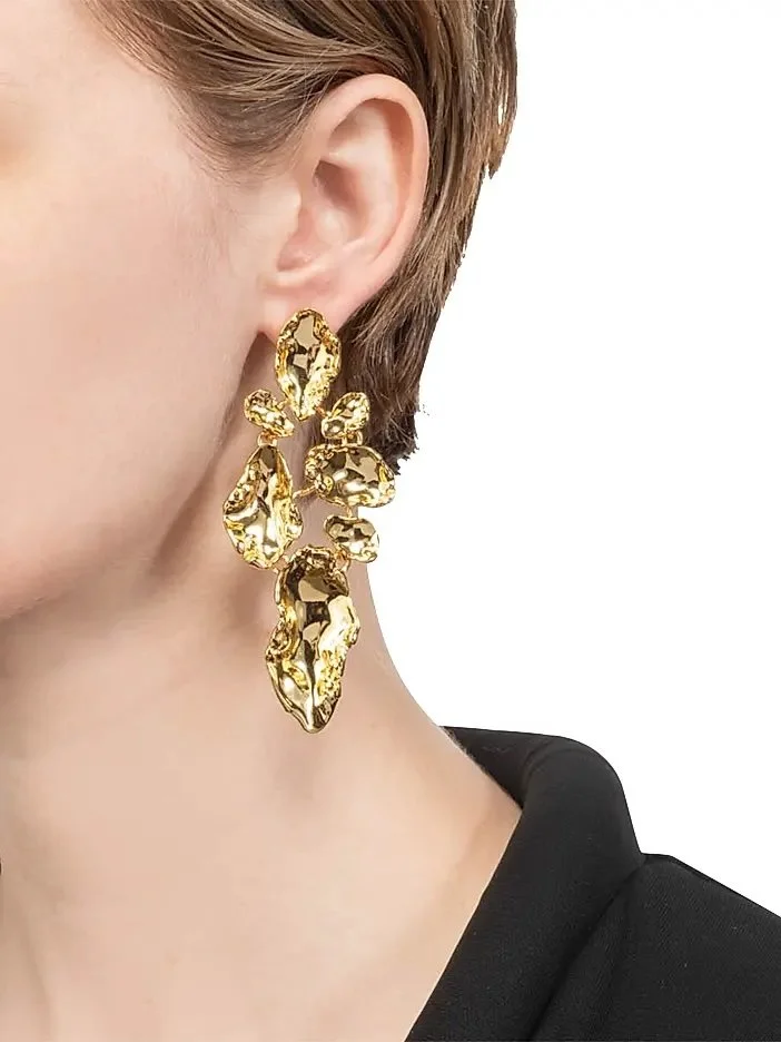 Women's Brut Mosaic 14K-Gold-Plated Drop Earrings - Gold